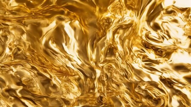 Glowing fluid liquid gold texture