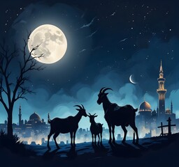 Eid al Adha Mubarak Islamic festival design