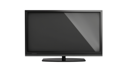 lcd tv monitor  isolated dicut PNG on transparent or white background cut out, copy space view for promot Advertising  