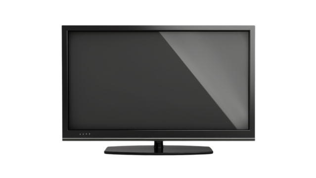 lcd tv monitor  isolated dicut PNG on transparent or white background cut out, copy space view for promot Advertising  