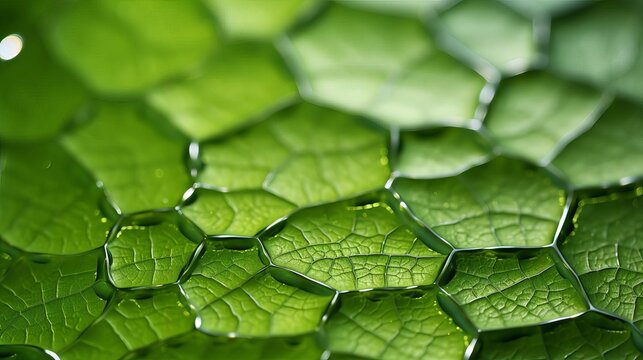 Nature study image of a leaf surface, emphasizing guard cells as crucial regulators of plant transpiration and photosynthesis efficiency