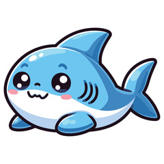  shark underwater fauna cartoon ocean animal
