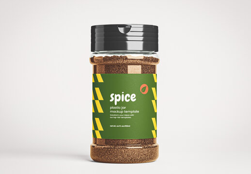 Plastic Spice Jar Mockup