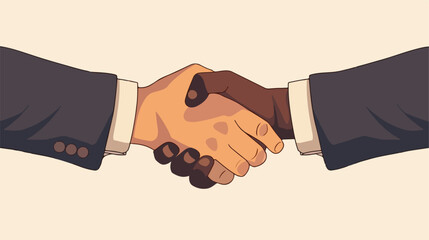 shaking hand agreement business partners Vector style