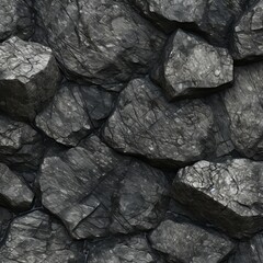 A seamless texture of a dark grey rock wall.