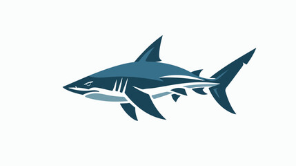 shark icon isolated on white background logo Vector 