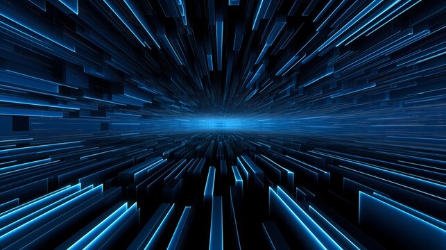 Technology linear perspective grid poster web page PPT background