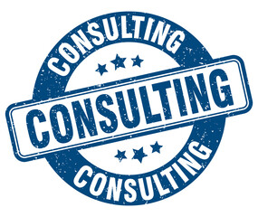 consulting stamp. consulting label. round grunge sign