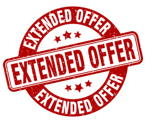 extended offer stamp. extended offer label. round grunge sign