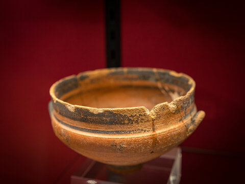 Greek imitation scyphus cup, Iberian culture, Archeological Museum. &Uacute;beda, Ja&eacute;n province, Andalusia, Spain