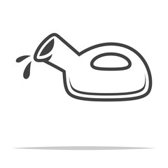 Male urinal pot container icon transparent vector isolated