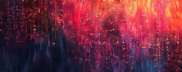 Naklejka premium abstract technology binary background with vibrant color and binary code patterns