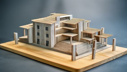 infrastructure building design model highlighting the essence of  (Building Information Modeling), with professionals immersed in the creation of a detailed 3D digital model of a building,background