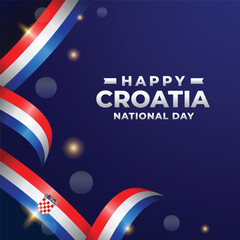 Croatia National day design illustration collection