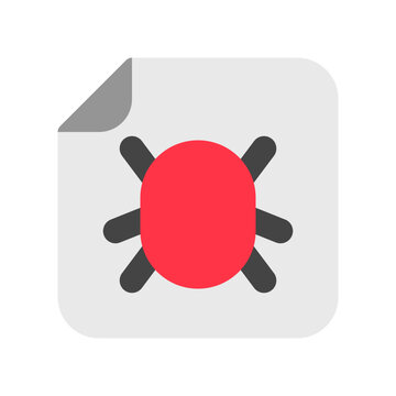 Editable vector bug corrupted file icon. Part of a big icon set family. Perfect for web and app interfaces, presentations, infographics, etc
