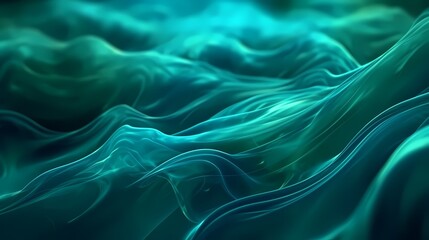 Obraz premium Digital technology aquamarine wave motion poster web page PPT background