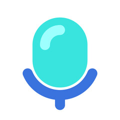 Vector microphone, podcast, recorder icon. Black, white background. Perfect for app and web interfaces, infographics, presentations, marketing, etc.