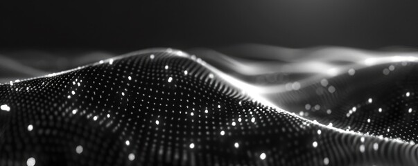 abstract technology grid background with grayscale color