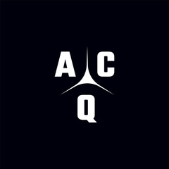 ACQ letter logo. ACQ logo. ACQ letter. Initial ACQ letter logo with trinity mark. Initials ACQ typography for business, technology, and real estate brands.