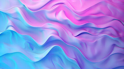 Obraz premium Abstract background of wavy liquid in neon colors. 3d rendering, abstract rainbow background, Rainbow gradient, Abstract background with smooth lines in purple and blue colors