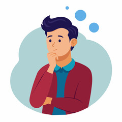 Man thinking concept vector illustration 
