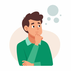 Man thinking concept vector illustration 
