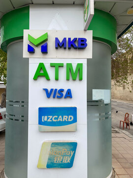 MKB ATM in Uzbekistan a central Asia and Russian place for money exchange"
