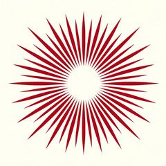 Obraz premium 赤のサンバースト背景イラスト. sunburst. AI generated.