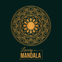 uxury mandala background with golden arabesque pattern arabic islamic east style.