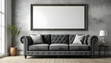 Frame Wall Art Mockup Living Room
