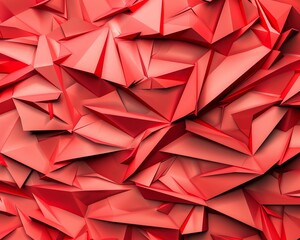 Jagged edges created by sharp, red lines, abstract  , background
