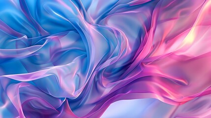 Obraz premium Captivating Fluid Fabric Textures in Vibrant Hues of Pink Blue and Purple Swirling and Flowing with Graceful Movement