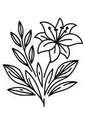 Lilies SVG, Flower SVG, Bouquet SVG, Floral Clipart, Lilies Silhouette, Lilies Cut file for Cricut, Lilies Art Print