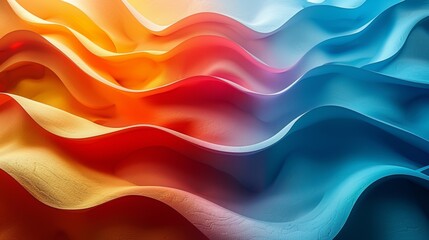 Obraz premium The image is a colorful abstract background with a gradient of orange, yellow, and blue