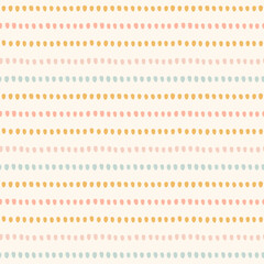 Abstract spots and shapes lines minimalist tribal stripe seamless vector pattern. Boho beads and stones pastel pattern.