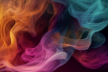 Fototapeta premium Colorful abstract smoke background. Generative AI 