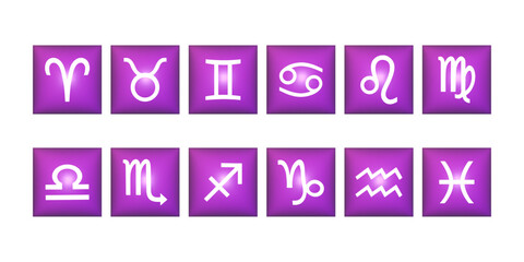 Adobe Illustrator Artworkset Zodiac sign 3d icon. Horoscope and astrology. Vector illustration.