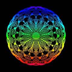 Vector hands draw mandalas.ethnic mandala with colorful tribal ornaments.solitary bright colors	