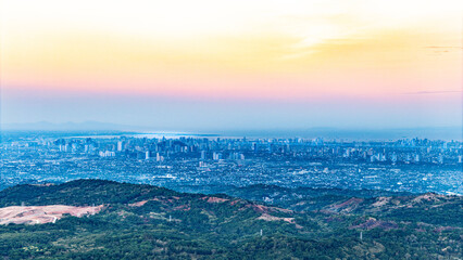 Beautiful moriing sky mountain landscape  view