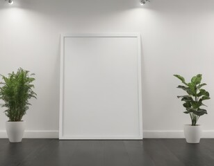 Minimalist Mockup Frame in a Stylish Apartment, Mockup Frame, Interior mockup with house background