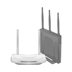 Illustration of wifi router 