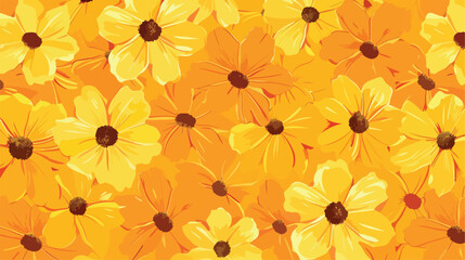 yellow flower pattern Vector style vector design illustration
