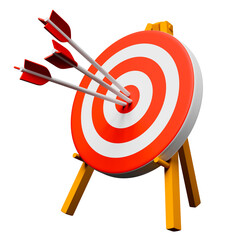 Arrows in the target 3d rendering isolated
