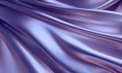 Realistic 3D texture of silk background. Luxury, three-dimensional, purple. Vector texture of silk natural fabric with smooth folds