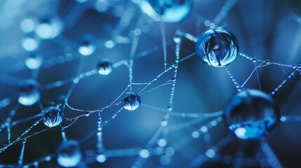 Obraz premium water drops on a glass