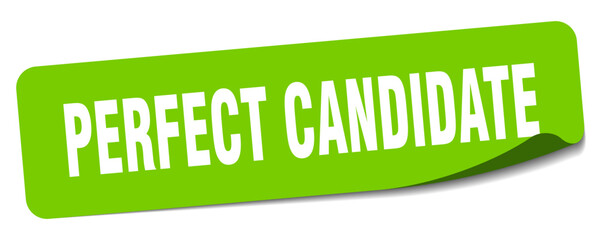 perfect candidate sticker. perfect candidate label