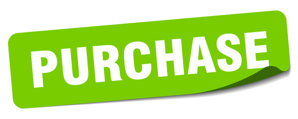 purchase sticker. purchase label
