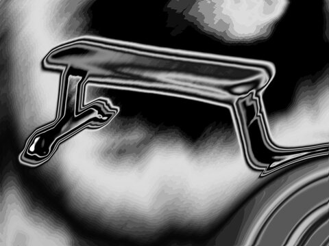 Sports bench made of luminous alloy