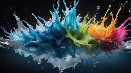 Splashes in water Dynamic Splash: Burst of Flavors