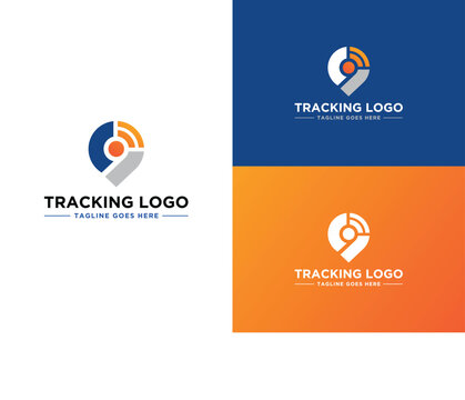 A tracking logo or a tracking system business logo design concept fleet service logo